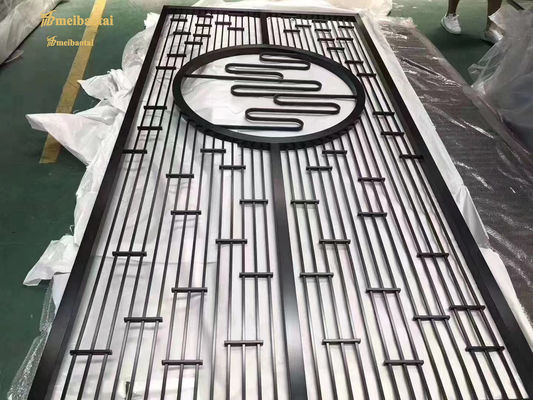 Colore marrone taglia personalizzata superfice della linea di capelli in acciaio inossidabile divisore della stanza schermo decorativo in metallo