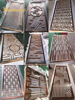 Prezzo buono SS201 304 personalizzare divisore di stanza in acciaio inossidabile Decorazione muro in linea