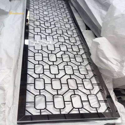 Prezzo buono Pannello divisorio per stanza in alluminio con taglio CNC, colore nero, dimensioni personalizzate in linea