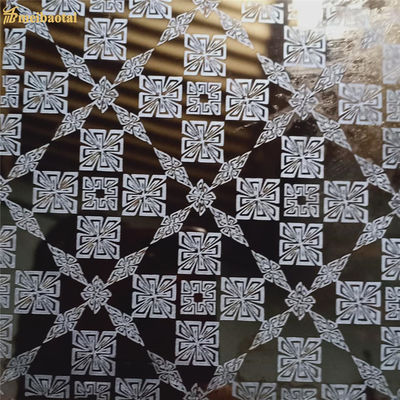 Prezzo buono Grado 201 lamiera di acciaio inossidabile incisa 1219x3048 mm con pellicola in PVC da 70 micron per pannelli decorativi per ascensori in linea