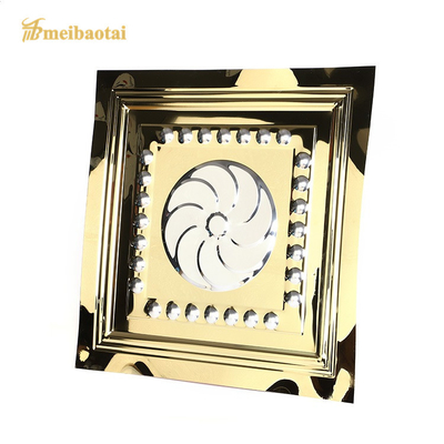 Placca in acciaio inossidabile con rivestimento a due colori con foglio decorativo a modello