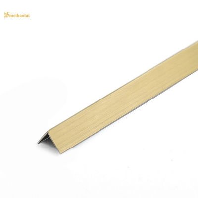 PVD Gold Hairline Finish 304 acciaio inossidabile L Profile Tile Trim Pavimento Transition Strip