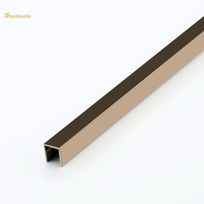 Profili del metallo U della disposizione delle mattonelle di Rose Polished Finished Stainless Steel
