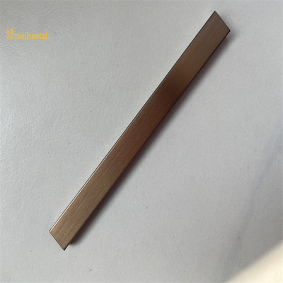 Le mattonelle di acciaio inossidabile della scanalatura di U sistemano 201 304 profili di rivestimento della linea sottile di Champagne dell'oro