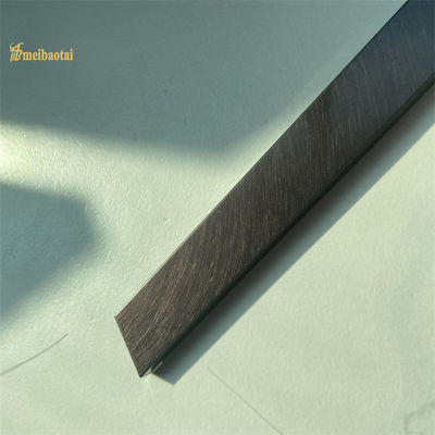 Vibration Black U Shaped Stainless Steel Tile Trim Metal U Profile 10 piedi di lunghezza