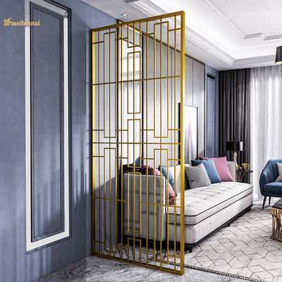 Prezzo buono Divisoria per interni in alluminio con finitura PVD color oro, trattamento superficiale spazzolato e dimensioni personalizzate in linea