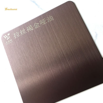 Prezzo buono Anti-Finger Print Linea di capelli marrone oro lamiera in acciaio inossidabile spessore 0,65 mm Placca decorativa SS in linea