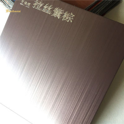 Prezzo buono Lamiera in acciaio inossidabile con finitura viola spazzolata, standard GB, spessore 0,65 mm per resistenza alla corrosione in linea