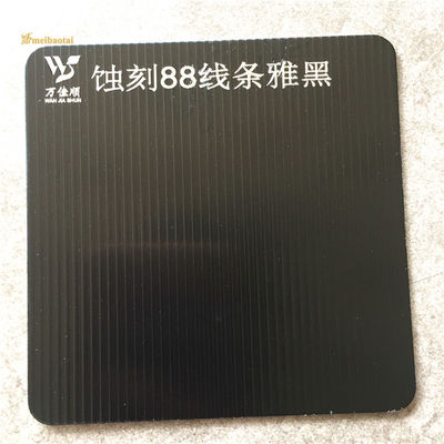 Prezzo buono Piastra in acciaio inossidabile in PVD in colore nero 1219x3048mm per la decorazione delle pareti del soffitto in linea