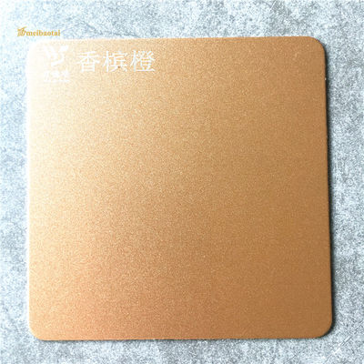 Lamiera in acciaio inossidabile 304 sabbiata arancione spessore 0,65 mm per decorazione murale e rivestimento